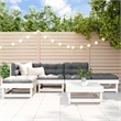 vidaXL 6 Piece Wood Medium Garden Lounge Set in White