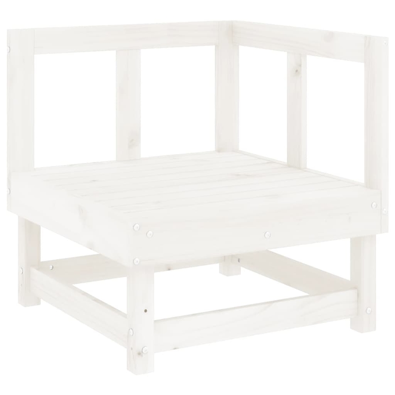 vidaXL 6 Piece Wood Medium Garden Lounge Set in White