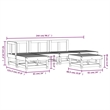 vidaXL 6 Piece Wood Medium Garden Lounge Set in White