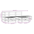vidaXL 6 Piece Wood Garden Lounge Set in Natural