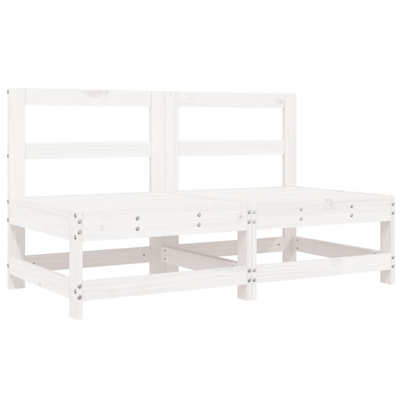 vidaXL 6 Piece Wood Large Garden Lounge Set in White