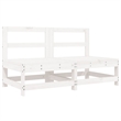 vidaXL 6 Piece Wood Large Garden Lounge Set in White