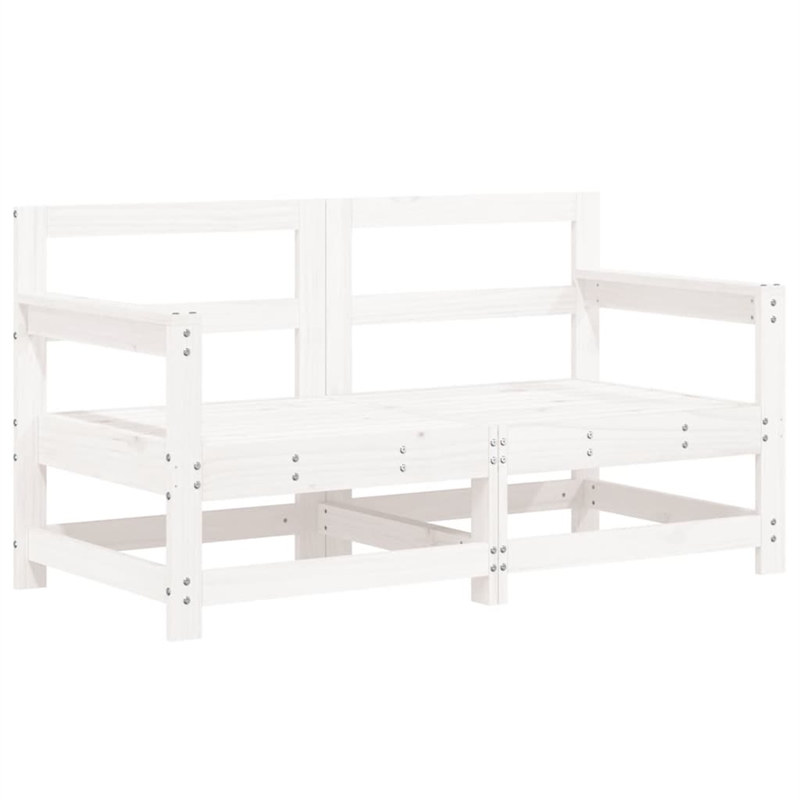 vidaXL 6 Piece Wood Large Garden Lounge Set in White