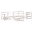 vidaXL 6 Piece Wood Large Garden Lounge Set in White