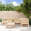 vidaXL 6 Piece Wood Garden Lounge Set in Natural