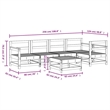 vidaXL 6 Piece Wood Garden Lounge Set in Natural