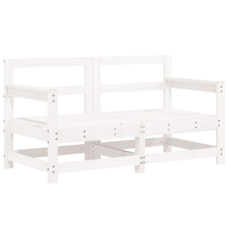 vidaXL 6 Piece Wood Large Garden Lounge Set in White