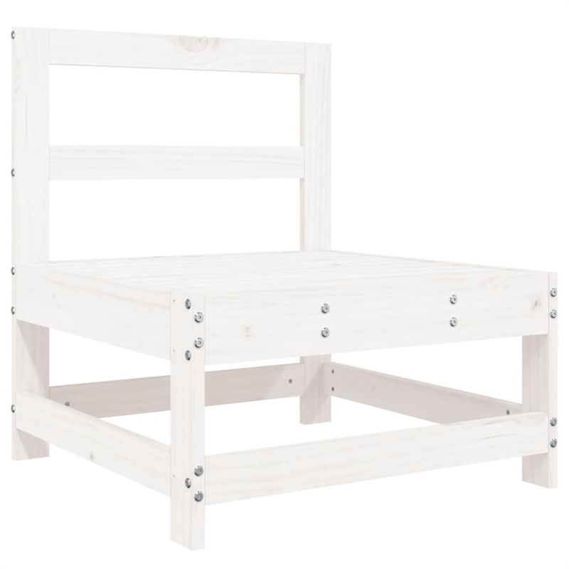 vidaXL 6 Piece Wood Large Garden Lounge Set in White