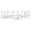 vidaXL 6 Piece Wood Large Garden Lounge Set in White