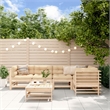 vidaXL 6 Piece Wood Large Garden Lounge Set in Brown