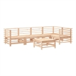 vidaXL 6 Piece Wood Large Garden Lounge Set in Brown