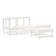 vidaXL 4 Piece Wood Garden Lounge Set in White