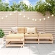 vidaXL 4 Piece Wood Small Garden Lounge Set in Natural