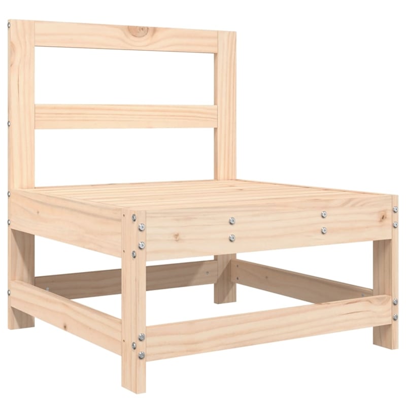 vidaXL 4 Piece Wood Small Garden Lounge Set in Natural