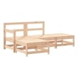 vidaXL 4 Piece Wood Small Garden Lounge Set in Natural