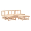 vidaXL 5 Piece Wood Garden Lounge Set in Natural