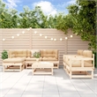 vidaXL 7 Piece Wood Garden Lounge Set in Natural