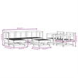 vidaXL 7 Piece Wood Garden Lounge Set in Natural