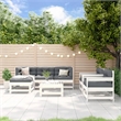 vidaXL 7 Piece Wood Small Garden Lounge Set in White