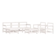 vidaXL 7 Piece Wood Garden Lounge Set in White