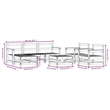 vidaXL 7 Piece Wood Medium Garden Lounge Set in Brown