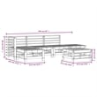 vidaXL 6 Piece Wood Garden Lounge Set in Natural