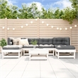 vidaXL 7 Piece Wood Medium Garden Lounge Set in White