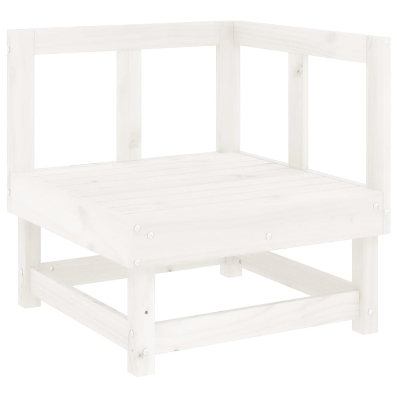 vidaXL 7 Piece Wood Medium Garden Lounge Set in White