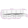 vidaXL 7 Piece Wood Large Garden Lounge Set in White