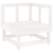 vidaXL 5 Piece Wood Medium Garden Lounge Set in White