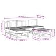 vidaXL 5 Piece Wood Medium Garden Lounge Set in White