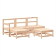 vidaXL 5 Piece Wood Large Garden Lounge Set in Natural