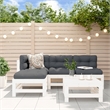 vidaXL 5 Piece Wood Medium Garden Lounge Set in White