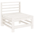 vidaXL 5 Piece Wood Medium Garden Lounge Set in White