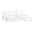 vidaXL 5 Piece Wood Medium Garden Lounge Set in White