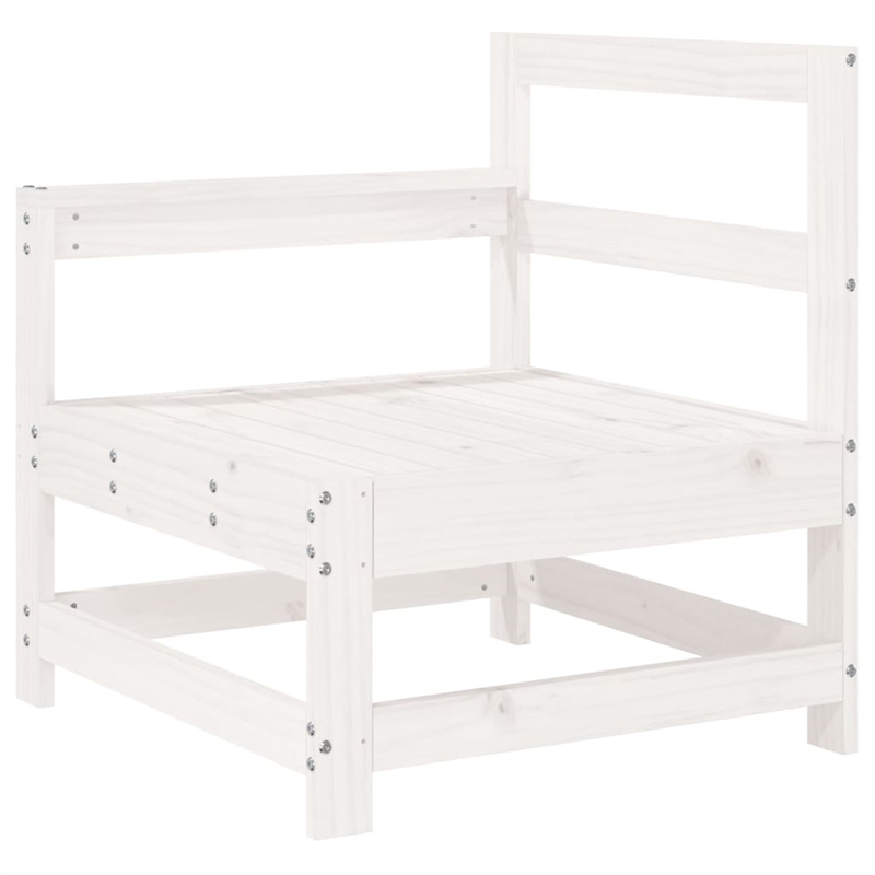 vidaXL 10 Piece Wood Small Garden Lounge Set in White