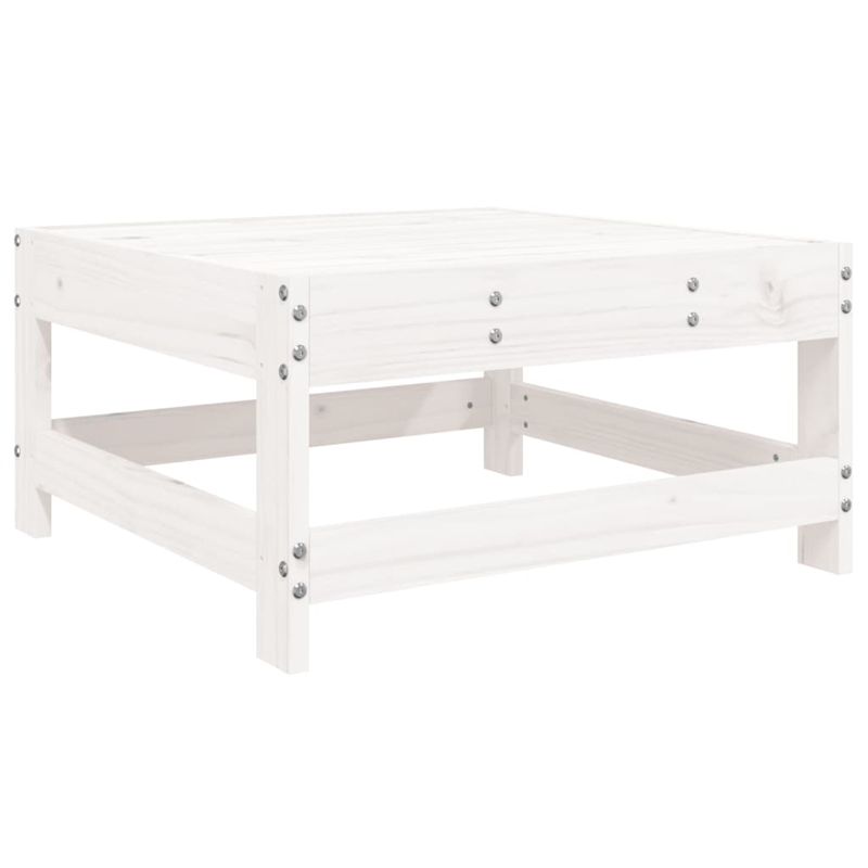 vidaXL 10 Piece Wood Small Garden Lounge Set in White