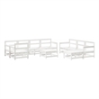vidaXL 10 Piece Wood Small Garden Lounge Set in White