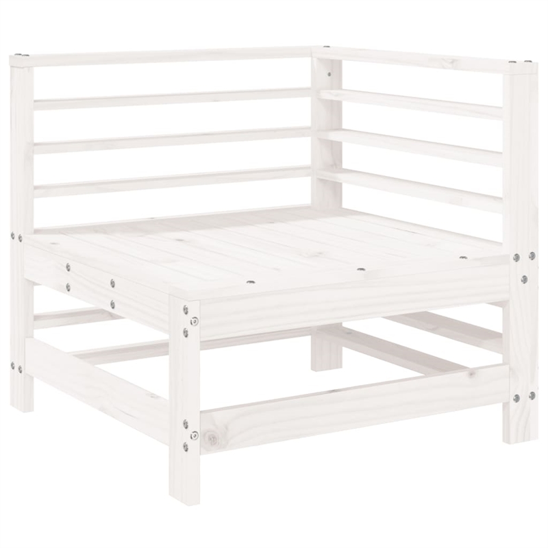 vidaXL 8 Piece Wood Large Garden Lounge Set in White