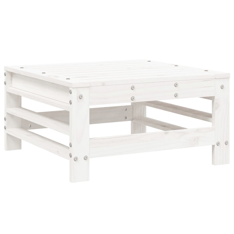 vidaXL 8 Piece Wood Large Garden Lounge Set in White