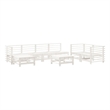 vidaXL 8 Piece Wood Large Garden Lounge Set in White