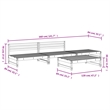 vidaXL 4 Piece Wood Medium Garden Lounge Set in Natural