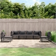 vidaXL 6 Piece Steel Large Garden Lounge Set in Anthracite
