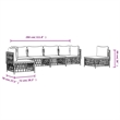 vidaXL 6 Piece Steel Large Garden Lounge Set in Anthracite