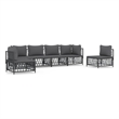 vidaXL 6 Piece Steel Large Garden Lounge Set in Anthracite