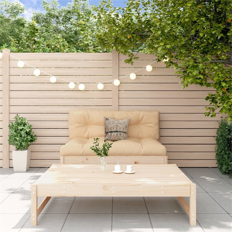 vidaXL 2 Piece Wood Medium Garden Lounge Set in Natural