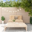 vidaXL 2 Piece Wood Medium Garden Lounge Set in Natural