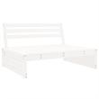 vidaXL 4 Piece Wood Large Garden Lounge Set in White