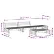 vidaXL 4 Piece Wood Large Garden Lounge Set in White
