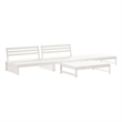 vidaXL 4 Piece Wood Large Garden Lounge Set in White